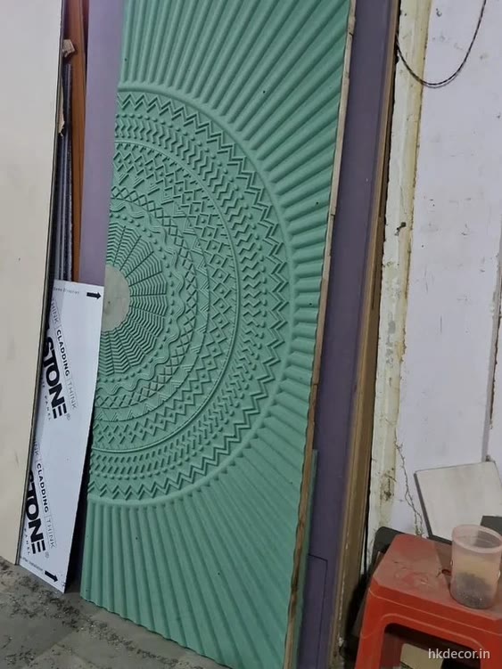 Full height CNC carved mandala door panel, primed, Dream3 Bijwasan New Delhi
